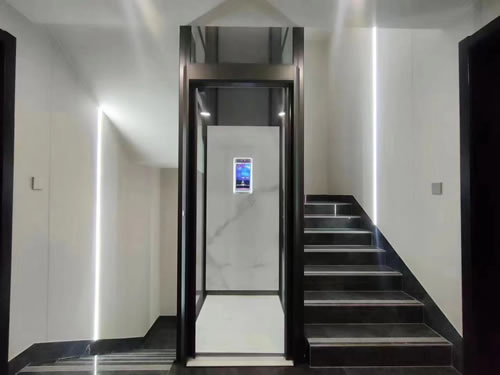 自动对开门平台式家用电梯